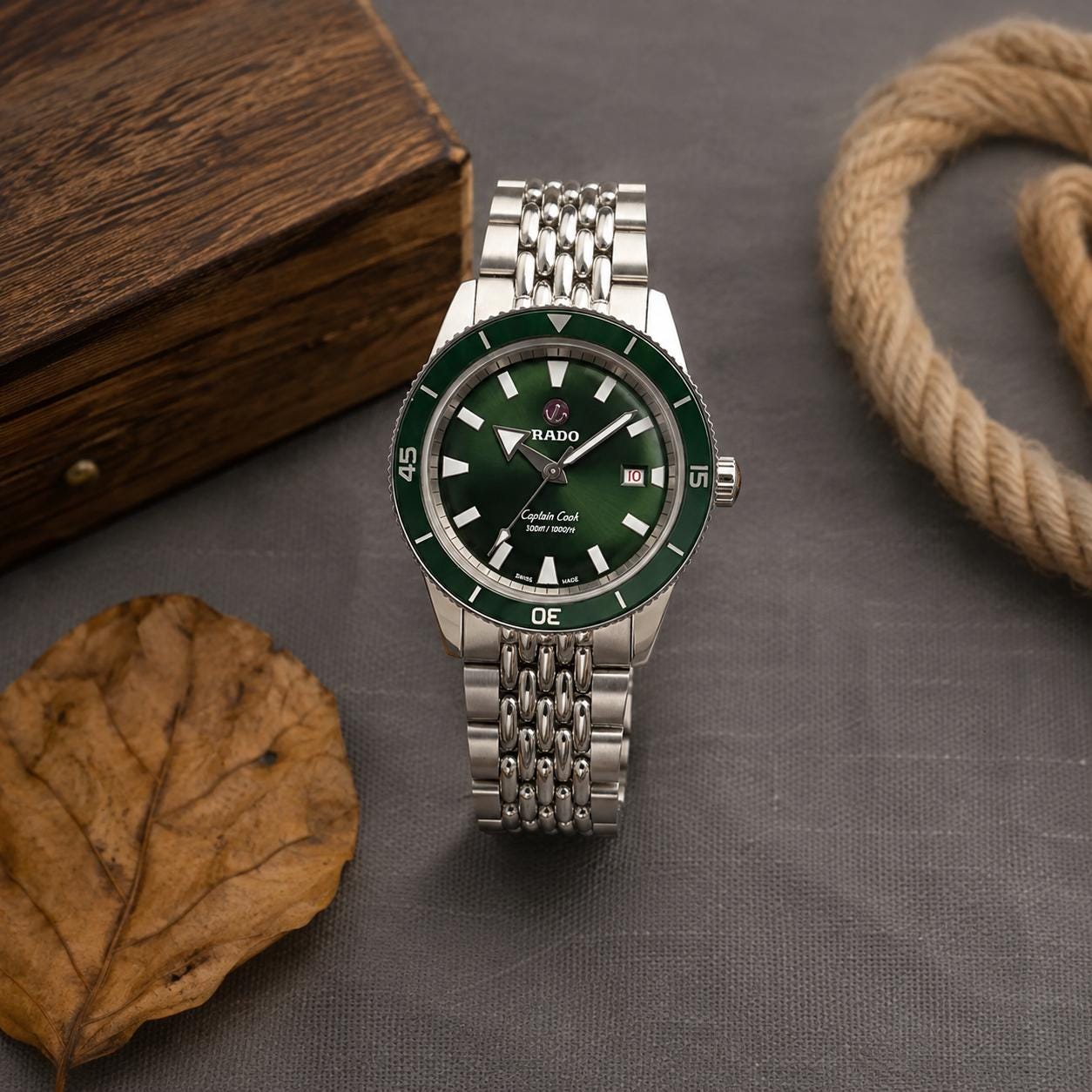 392 1970年代製 メンズ腕時計 RADO Ticino テッシナー グリーン系