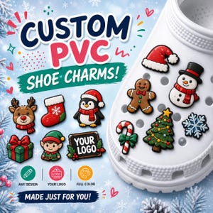 Ciondoli per scarpe in PVC personalizzati, spille per zoccoli personalizzate, accessori con il tuo logo