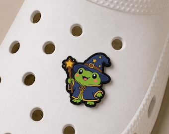 Pingente de Sapato Sapo Mágico | Acessório Kawaii para Tamanco Sapo Mágico (3 cm PVC)
