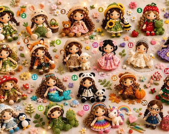 20 Amigurumi Doll Crochet Patterns | Kawaii Beginner Friendly Ideas (PDF Download)