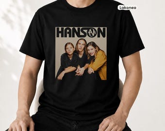 Vintage 90's Hanson American Pop Group Band White Medium T Shirt