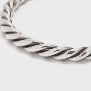 Handgjort armband i 925 sterlingsilver med rep, justerbara bohemiska smycken