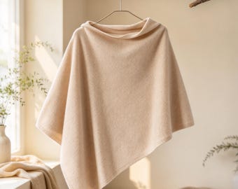 Mantella/poncho/scialle in maglia 100% cashmere - Cardigan/sciarpa versatile - Cardigan/Cappotto Autunno/Inverno/Regalo per lei