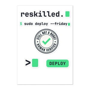 Developer Sticker Pack, Funny Coding Laptop Stickers, Programmer DevOps Tech Gift, Software Engineer Vinyl Sticker Set, AI Humor Decals