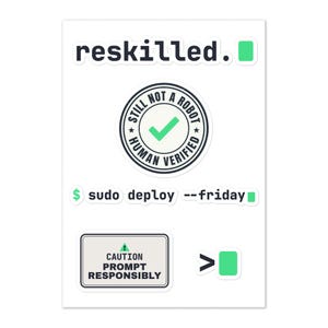 Developer Sticker Pack, Funny Coding Laptop Stickers, Programmer DevOps Tech Gift, Software Engineer Vinyl Sticker Set, AI Humor Decals