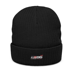 Toyota GR86 Embroidered Beanie | JDM Knit Hat | GR86 Car Enthusiast Gift | Japanese Streetwear Winter Cap | Motorsport Apparel