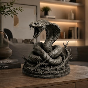 Predator Cobra STL – Highly Detailed Snake 3D Model for Printing | Realistic Reptile Statue | Digital Download