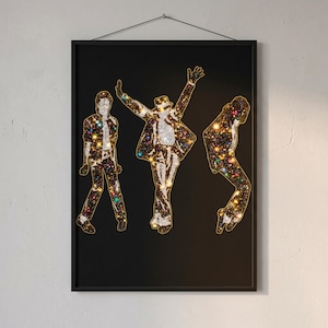 Michael Jackson The Legendary King Of Pop Thriller Moonwalk And Dance Icon Unframe Poster Michael Inspired Wall Art Canvas Print Music Gift