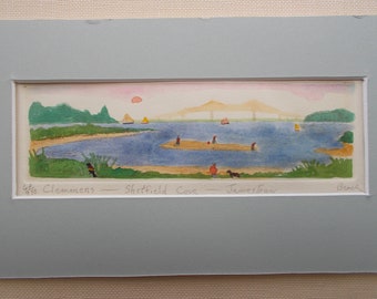 Clammers in Sheffield Cove is an original etching by Parks Beach