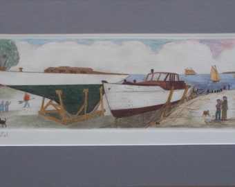 Bristol, Rhode Island is an original etching by Parks Beach