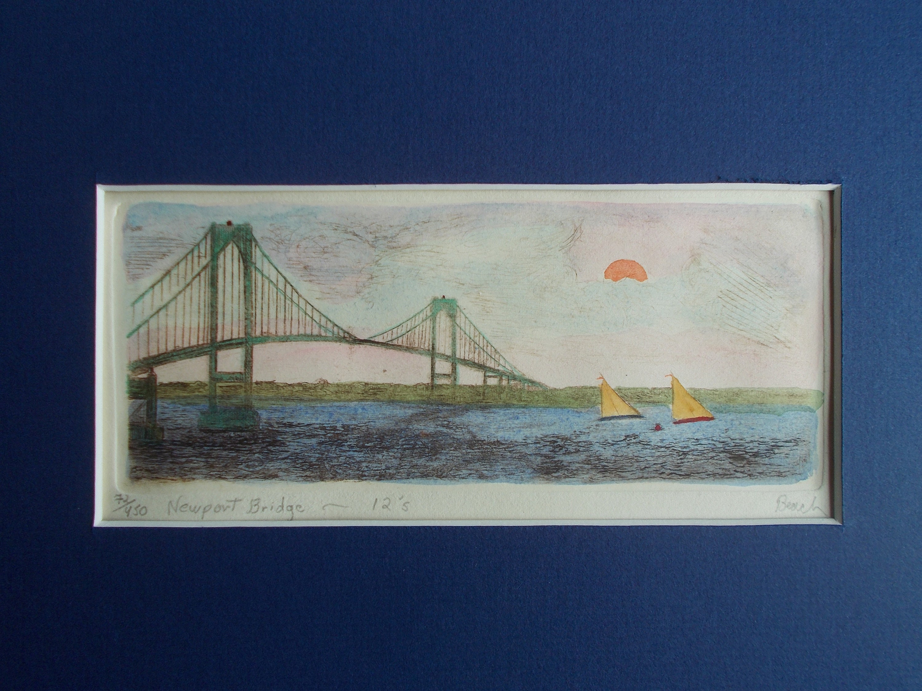 Newport Bridge Calm, 9x13.5 dye sublimation print - Blink Gallery