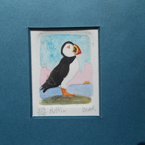 Puffin is an original etching by Parks Beach