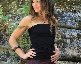 Tube Top / Women's Clothing  / Black Tube / Multi Purpose Tube Top / Cotton Tube top / Belly Dance top / Black tops / Festival by AuroraWear