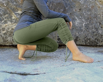 Verstellbare Leggings-Yoga-Leggings-Damen-Leggings-dicke Leggings-Workout-Leggings-Damen-Hosen-Boho Chic-Slow Fashion-Wallet-Leggings