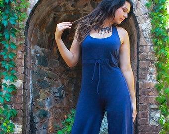 Jumpsuit / Cotton Jumpsuit / Sun and Moon Jumpsuit / Black Jumpsuit / Jumpsuit women / Black Romper / Jumper / Onsie / Bodysuit women