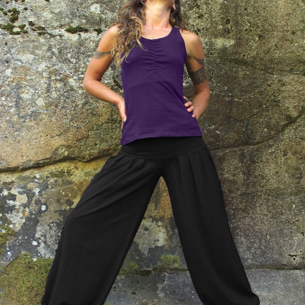 Harem Pants-Women's bottoms-Ladies pants-baggy trousers-dance bottoms-flowy pants-loose pants-baggy dance pants-black pants-comfy cotton