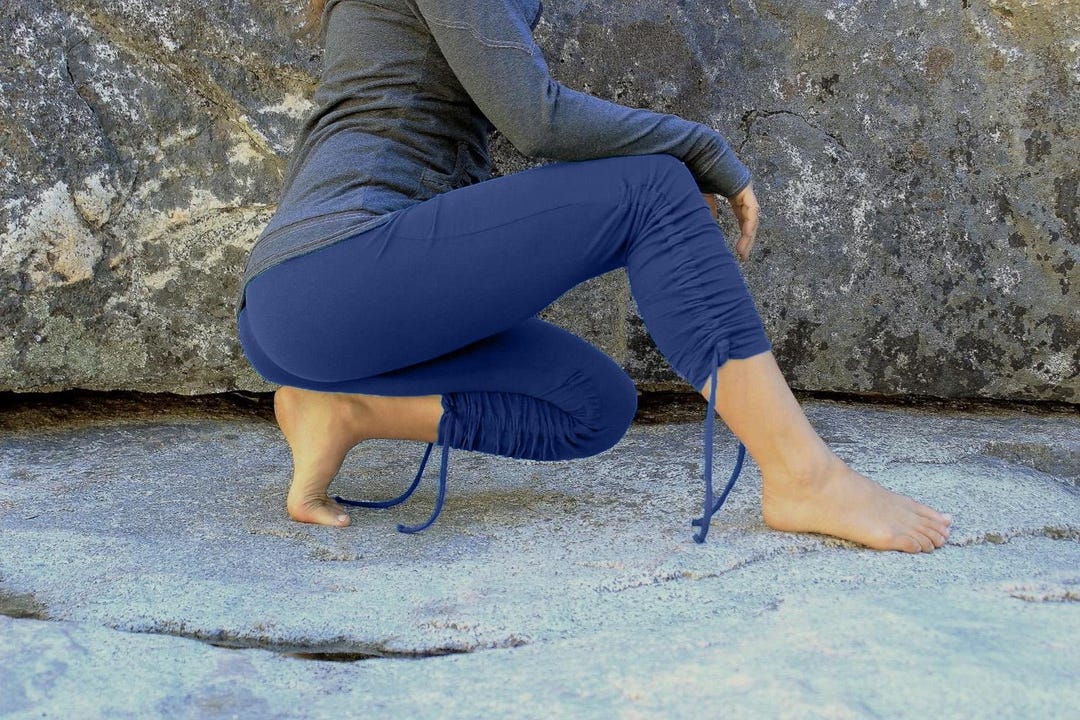 Adjustable Cotton Stretch Leggings - Urban Yoga Hippie Style - Etsy