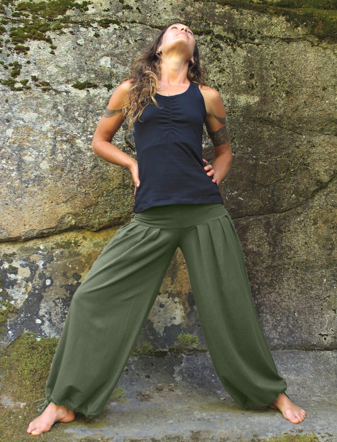 Harem Pants-womens Clothing-women Harem Pant-brown-dancewear