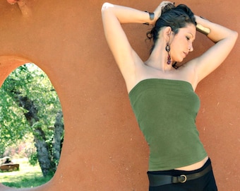 Cotton Stretch Tube Top: Multi Purpose Bandeau Top
