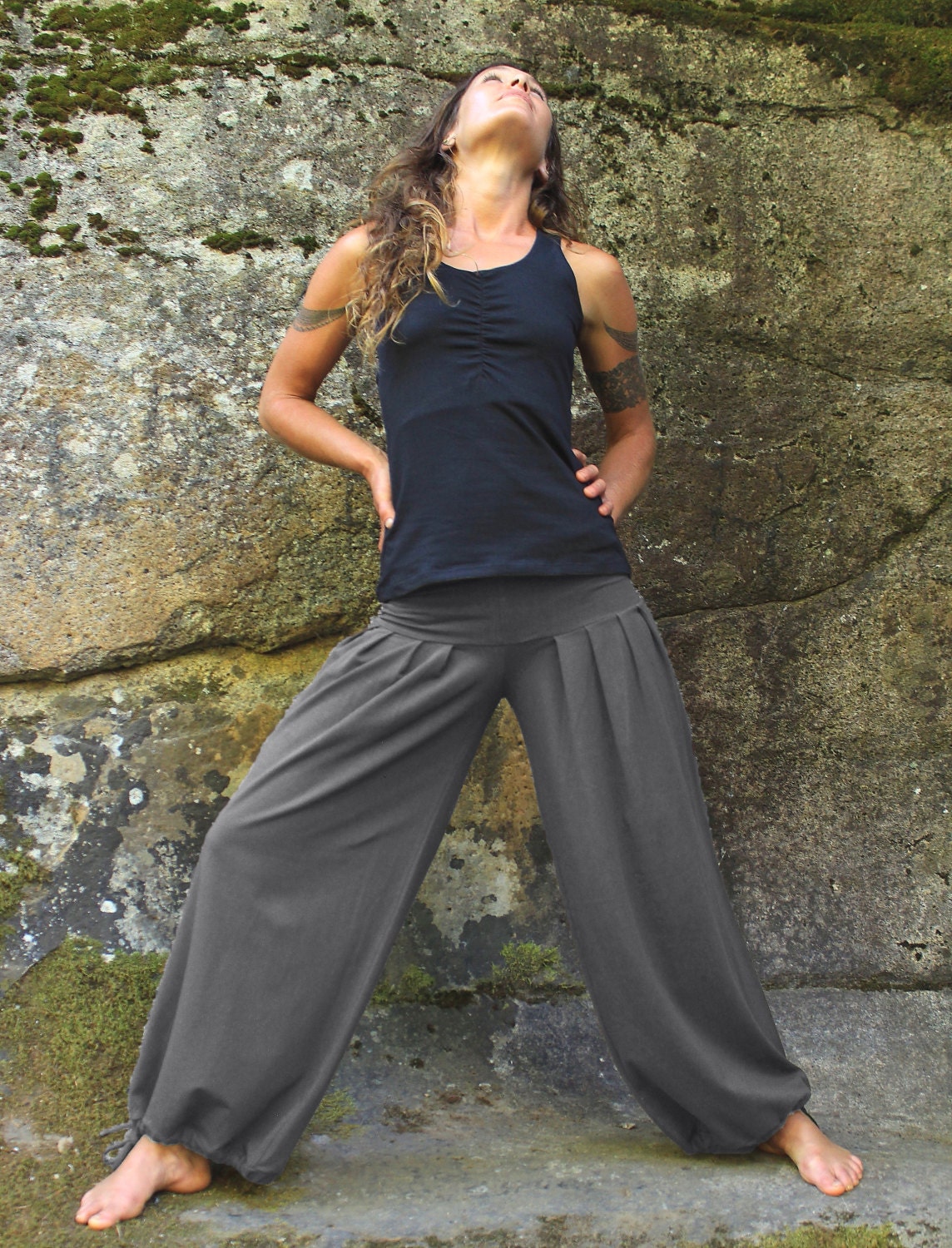 Harem Pants-baggy Gray Pants-women's 