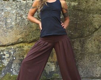 Harem Pants-womens clothing-Women Harem Pant-Brown-dancewear-bellydance pant-loose fitting pants-baggy pants-festival bottoms-baggy trousers