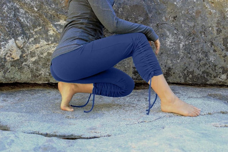 Adjustable leggings-yoga leggings-sexy leggings-black leggings-skinny pants-workout leggings-pixie leggings-leggings women-boho leggings Midnight Blue