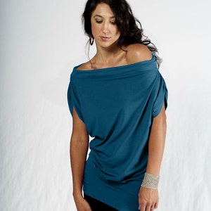 Relax shortsleeve-off the shoulder top-oversized top-baggy shirt-off the shoulder blouse-loose fitting top-loose fit top-loose fitting shirt image 1