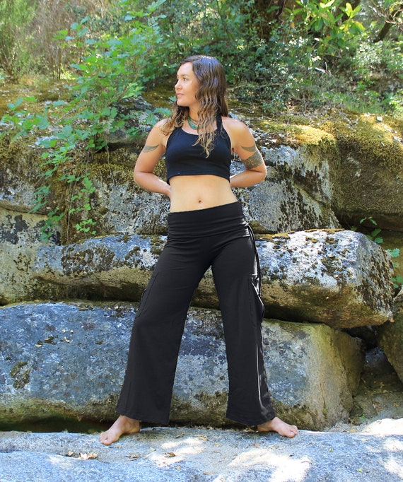 Yoga Cargo Pants-womens Clothing-yoga Pants-cotton Stretch Pants-dance  Clothes-hippe Clothes-boho Clothing-sage Green-urban Clothing-clothes 