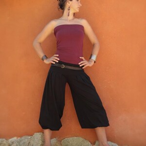 Harem Pants-Women's bottoms-Ladies pants-baggy trousers-dance bottoms-flowy pants-loose pants-baggy dance pants-black pants-comfy cotton image 9