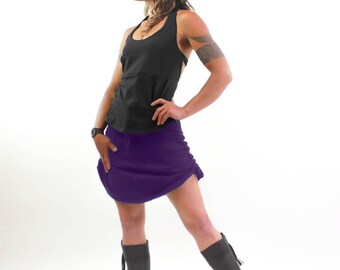 Adjustable Length Skirt - Cinchy Skirt - Summer Skirt - Cute cotton skirt - Athleisure skirt