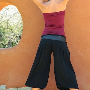 Harem Pants-Women's bottoms-Ladies pants-baggy trousers-dance bottoms-flowy pants-loose pants-baggy dance pants-black pants-comfy cotton image 7