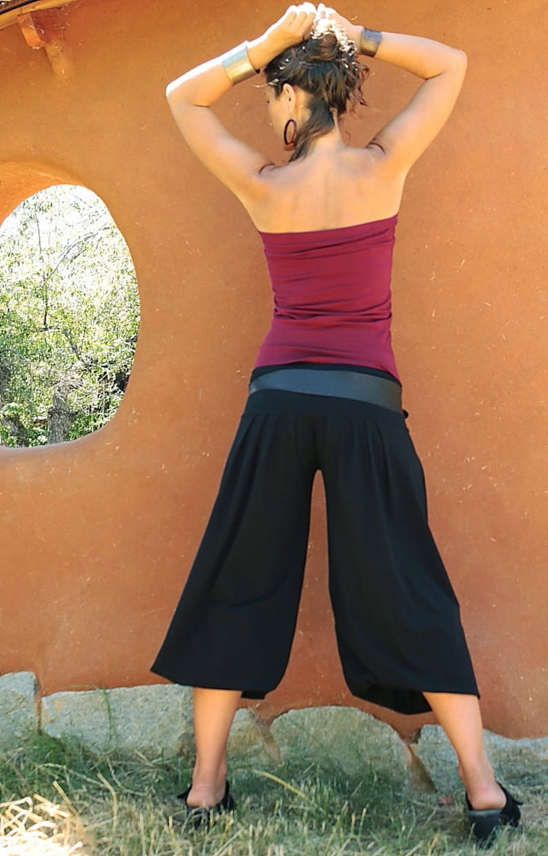 Harem Pants-Women's bottoms-Ladies pants-baggy trousers-dance bottoms-flowy pants-loose pants-baggy dance pants-black pants-comfy cotton image 7