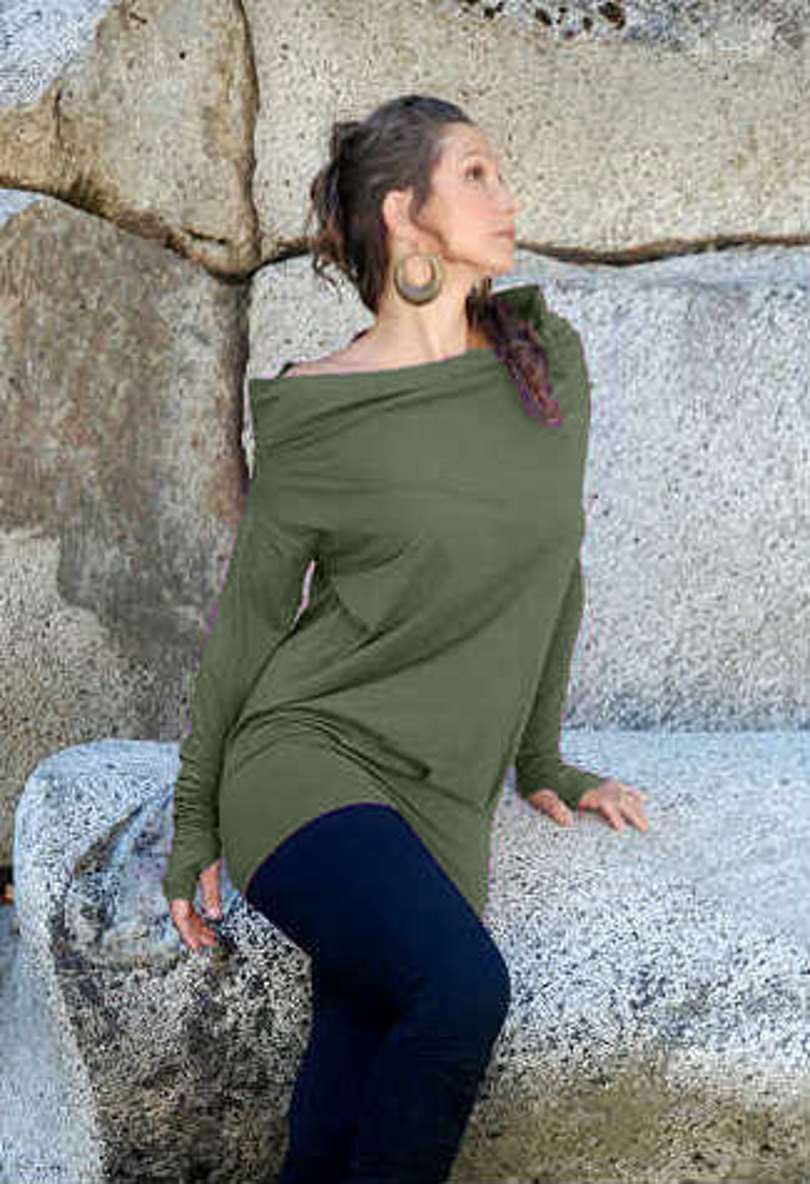 Relaxed Long Sleeve Shirt-womens Baggy Shirt-trendy Women's Clothing ...