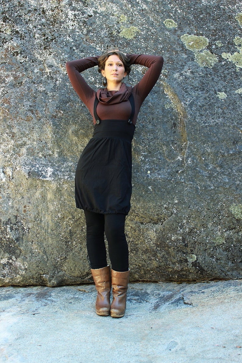 Suspender dress-jumper dress-summer dress-women dress-mid length dress-unique dress-everyday dress-yoga dress-boho pixie-funky goddess dress image 4