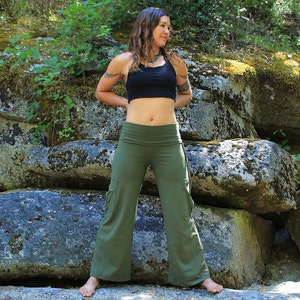 Yoga Cargo Pants-yoga clothing-dance clothing-comfy pants-athletic clothes-hippie clothes-gray pants-sexy pants-tribal hippie-festival pants image 3