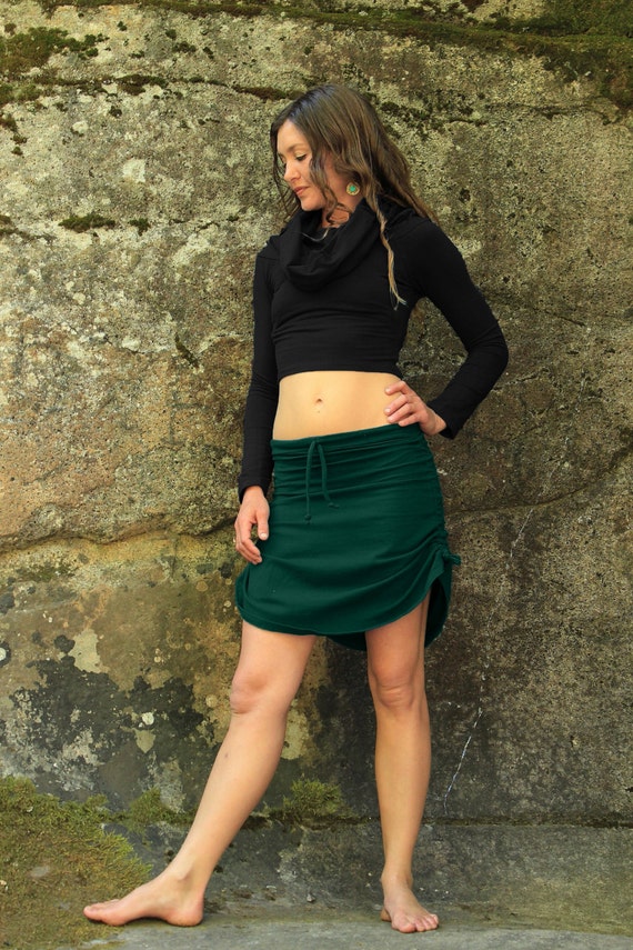 Cotton mini skirt top