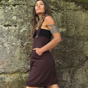 Suspender dress-jumper dress-summer dress-women dress-mid length dress-unique dress-everyday dress-yoga dress-boho pixie-funky goddess dress image 6