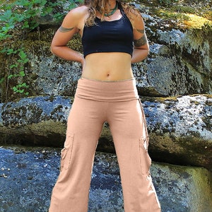 Yoga Cargo Pants-yoga clothing-dance clothing-comfy pants-athletic clothes-hippie clothes-gray pants-sexy pants-tribal hippie-festival pants image 6