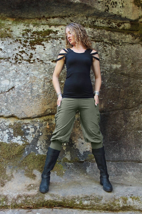 Pedal Pusher-womens Clothing-cotton Pants-pants With Pockets