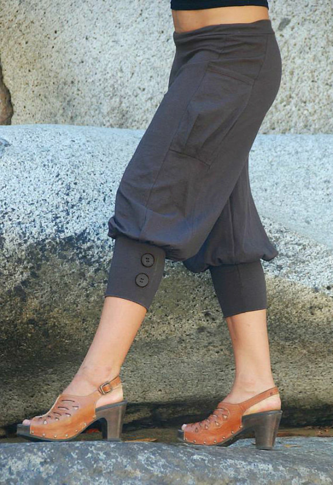 Pedal Pusher PantsSpring Clothingbrown pantsWomens Cargo Etsy