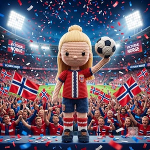 Erling Haaland Football Player Crochet Pattern | Soccer Amigurumi Doll Tutorial (PDF Download)
