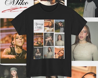 Junge Miko, Grafik-T-Shirt, Baby-Miko-T-Shirt, Fotocollage-T-Shirt, Fan-Art.