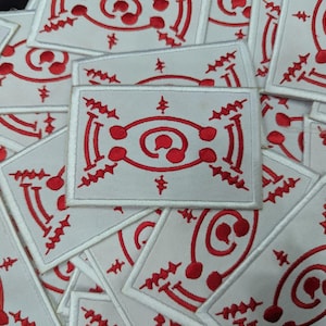 Chachamaru's Talisman Embroidered Iron-On Patch | Demon Slayer / Kimetsu no Yaiba Ofuda | Anime Cosplay