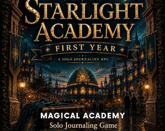 Juego de rol de escritura en solitario sobre la escuela de magia / Estilo Dark Academia / Juego de rol de fantasía imprimible / Descarga digital