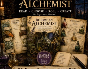Solo RPG Journal | Become an Alchemist, Fantasy Potion Game, Beginner-Friendly (Digital Download)