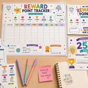 Class Rewards & Point System/Beahavior Tracking/Classroom Management/Full Printable Set