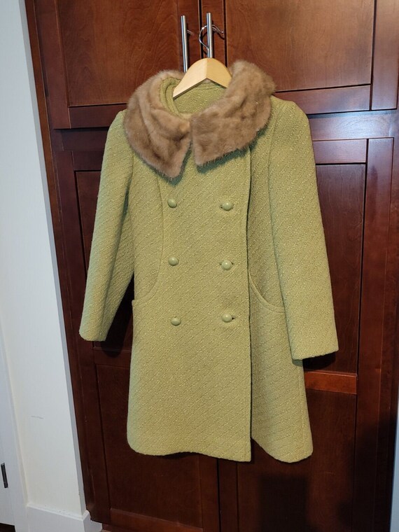 1960s Black Coat with Brown Mink Collar