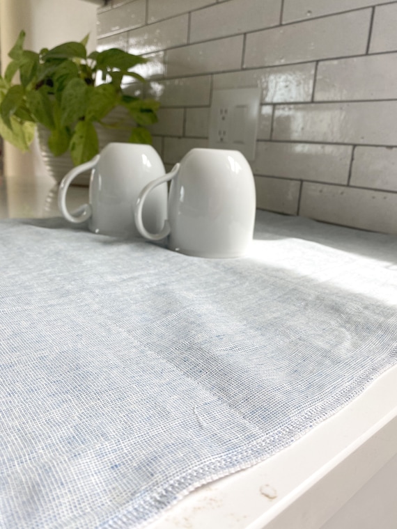 Linen Dish Drying Mat Oversized Paperless Towel 3ply Dish 