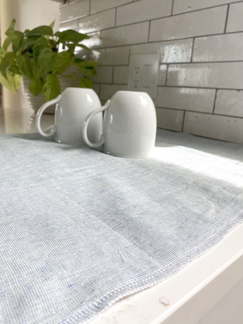 Linen Dish Drying Mat Oversized Paperless Towel 3ply Dish Etsy