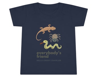 Toddler Shirt For Boys, Everybody's Friend Tee, Nature Lover Kids Shirt, Snake Shirt, Bugs Shirt, Spider Shirt, Outdoors Shirt For Kids